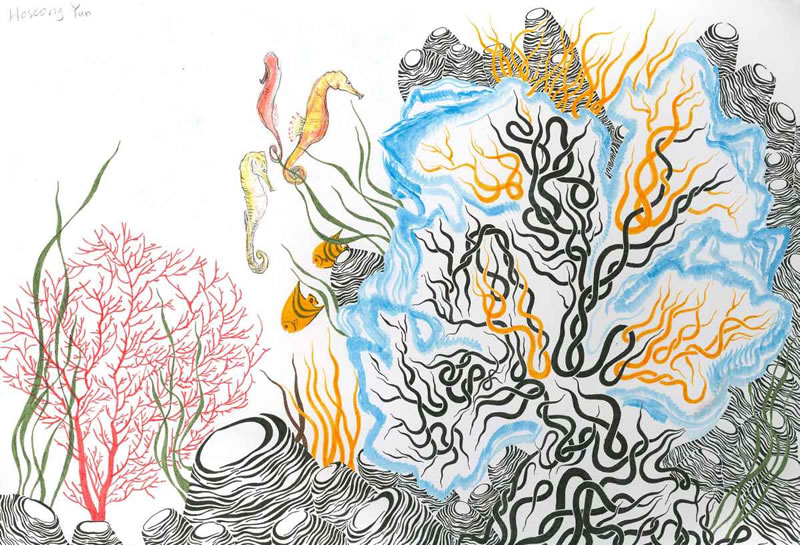 Hoseong Yun, Age 15, Aberdeen, United Kingdom; The Harmony of Coral Reefs Hoseong Yun, Age 15, Aberdeen, United Kingdom; The Harmony of Coral Reefs