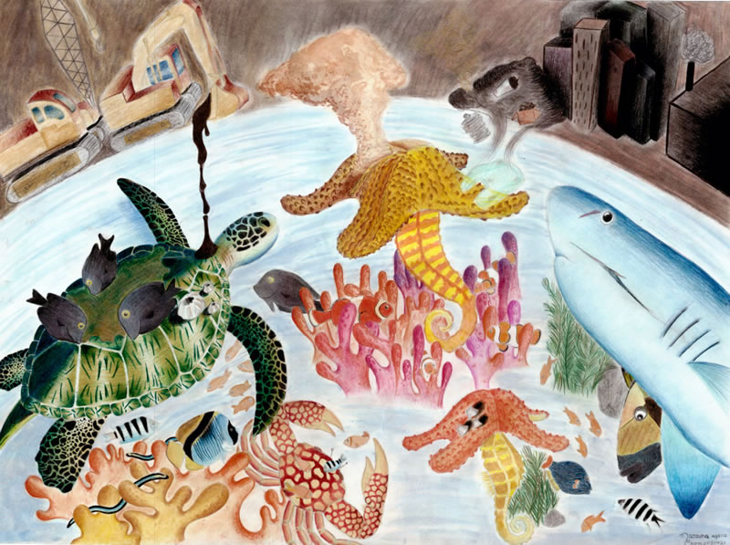 Natasha Chen, Age 12, Markham, Ontario, Canada; Coral Reef Struggles Natasha Chen, Age 12, Markham, Ontario, Canada; Coral Reef Struggles