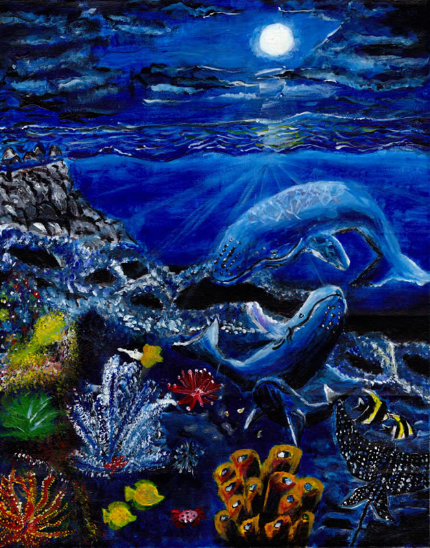 Claire Qu, Age 12, Sugar Land, TX; Ocean at Nightfall Claire Qu, Age 12, Sugar Land, TX; Ocean at Nightfall