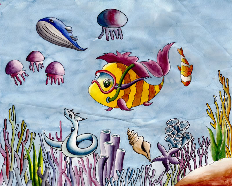Nityashri Sankaran, Age 11, Sharjah, United Arab Emirates; Protect the Colourful Seabed Nityashri Sankaran, Age 11, Sharjah, United Arab Emirates; Protect the Colourful Seabed