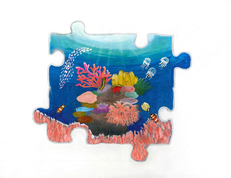 Naomi Valdez, Age 14, Hallandale Beach, FL; Symbiosis on a Canvas Naomi Valdez, Age 14, Hallandale Beach, FL; Symbiosis on a Canvas