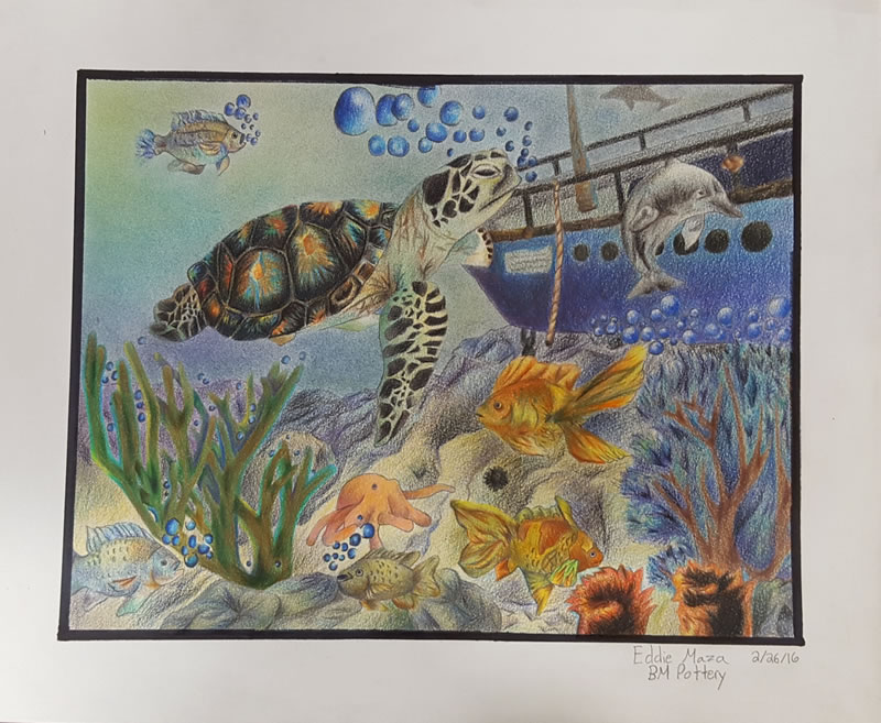 "Safety and Freedom in the Sea" by Eddie Maza, Age 12, New York, USA