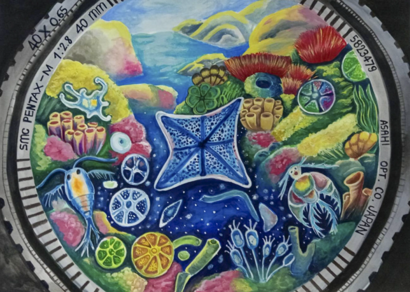 "Focusing on the Invisible: The Ocean’s Foundation" by Kantapat Phanpom, Age 13, Thailand