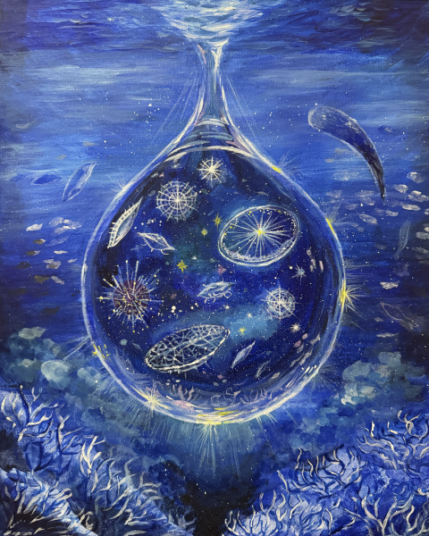 "Universe in a Drop" by Sujin Kim, Age 13, United States of America