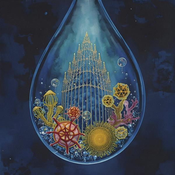 "A Universe Within a Drop" by Muhammadrasul Karimov, Age 16, Tajikistan