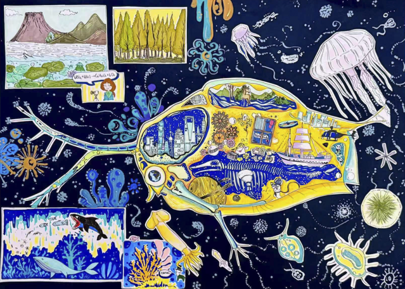 "Tentacles of Life" by Xin Weng, Age 15, China