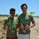 11th grade Marine Science students at Forest Heights Academy are getting ready to plant their mangroves.