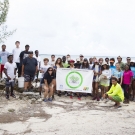 Forest Heights Academy's Marine Biology Class ready to jump into action to create mangrove plots for future monitoring.