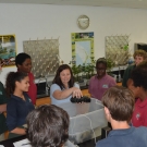 Grade 10 Biology students first identify the species of sea cucumber. Then, Director of Education, Amy Heemsoth reveals some of their identifying characteristics.