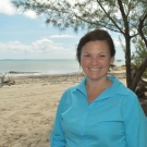 Amy Heemsoth, Director of Education is excited to be monitoring mangroves at Camp Abaco.