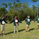 During the second phase of the B.A.M. year 1 program, students learn about the mangrove food web. What better way to learn about it then to form an actual food web.