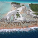 Arial view of the Tuamotu Islands.