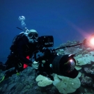 Cameraman Doug Allan filming in BIOT.