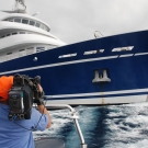 Doug Allan shooting the M/Y Golden Shadow