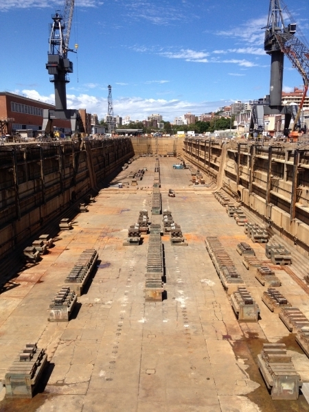 Captain Cook drydock is now empty and being prepared for another vessel.