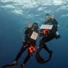 Fish survey team of Badi Samaniego and Valeriya Komyakova.