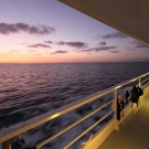 Twilight time on the M/V Golden Shadow.
