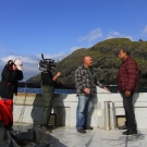 Fisheries scientist Dr. Daniel Pauly talks to fisherman Carl Hedderson about his catch