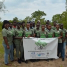 Group photo with students from Holland High School before we restored the mangroves