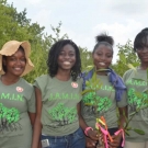 William Knibb High School students get ready to plant their mangrove propagules at the Falmouth restoration site.