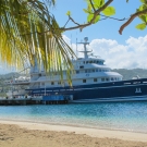 The Golden Shadow docked in Jamaica.