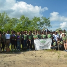 Wiliam Knibb High School J.A.M.I.N. year 2 participants at Falmouth mangrove site.