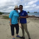 Director of Education, Amy Heemsoth poses for a photo with Shanna Thomas, Outreach Officer at the University of the West Indies Discovery Bay after a successful J.A.M.I.N. field trip to the mangroves.