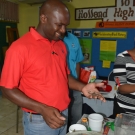 Gregory Peart, agriculture teacher at Holland High School holds a brittle star.