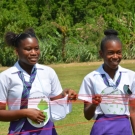 William Knibb high schoolers learn about the different trophic levels in the mangrove food web. These two students (macroalgae and phytoplankton) are primary producers meaning they create their own food. 