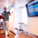 Dr. Stephen Box presents his work on working with fishing communities. (© Andreas Krueger/UNESCO)