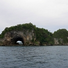The rock islands of Koror provide magnificent scenery on the surface