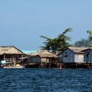 The houses in Kia Village are mostly build over the water.