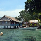 The houses in Kia Village overlook patch reefs. 