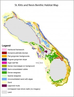 St. Kitts & Nevis Benthic Habitat Map