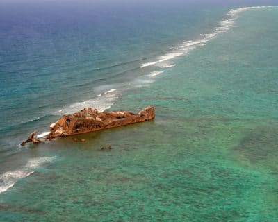 The SS Richmond P. Hobson ran up onto Hogsty Reef, Bahamas on July 17, 1963