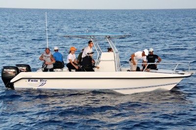 Team Barracuda departs to survey benthic coverage and corals in particular