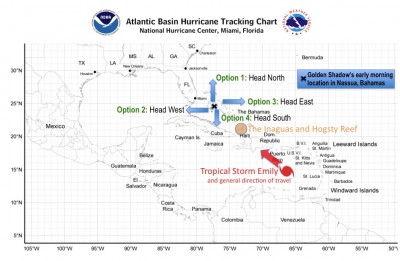 Global Reef Expedition options for avoiding Tropical Storm Emily