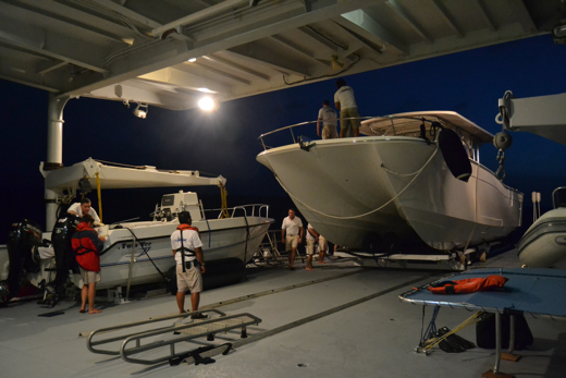 Boats on deck at the end of the day