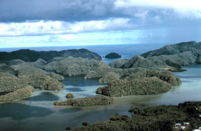 Aerial View of Limestone Islands, Palau