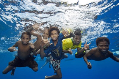 Solomon Islands Scuba Diving with Kids of the Reef Islands