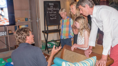 Andy teaching a family
