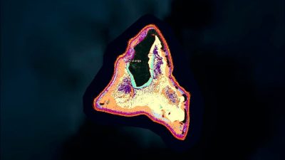 Aitutaki reef map
