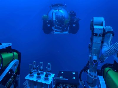 Sam in a submersible in the Red Sea