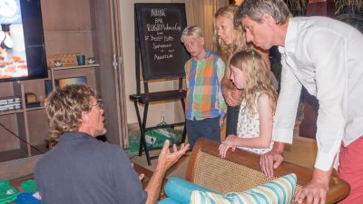 Andy teaching a family