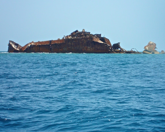 The SS Richmond P. Hobson as seen from the Golden Osprey during a survey of Hogsty Reef The SS Richmond P. Hobson as seen from the Golden Osprey during a survey of Hogsty Reef