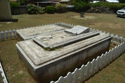 Graves of William Knibb and his wife Mary, which are located in back of the church.