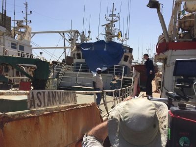 Dr. Belhabib boards the captured Asian Warrior, a notorious illegal fishing vessel, and wonders Why don’t they sink it?