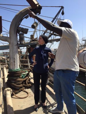 Dr. Belhabib discusses the capture of the illegal fishing boat Asian Warrior with Cheik Fall