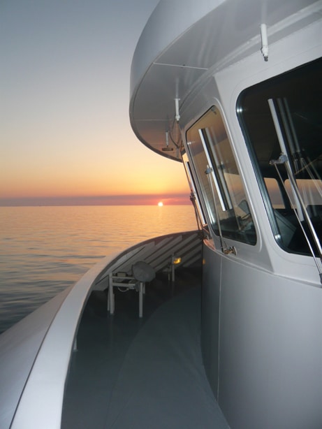 Just another sunset from the bridge of the Golden Shadow Just another sunset from the bridge of the Golden Shadow