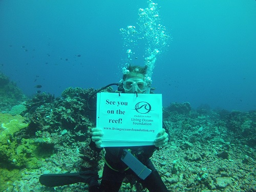 Megan says, "See you on the reef." Megan says, "See you on the reef."